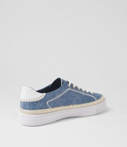 TYCHA DJ BLUE DENIM WHITE LEATHER