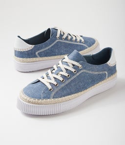 TYCHA DJ BLUE DENIM WHITE LEATHER