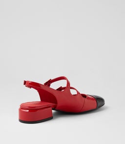 VAFRON DJ BLACK RED PATENT LEATHER