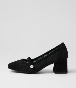 VULIE DJ BLACK BLACK LACE SUEDE
