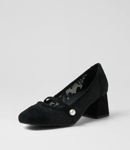 VULIE DJ BLACK BLACK LACE SUEDE