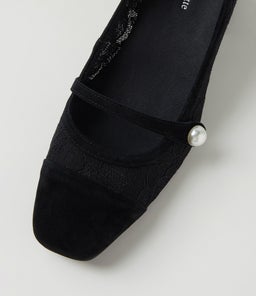 VULIE DJ BLACK BLACK LACE SUEDE