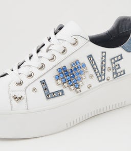 WAYORAS DJ WHITE BLUE DENIM LEATHER