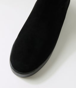 WARMER DJ BLACK BEIGE SUEDE FUR