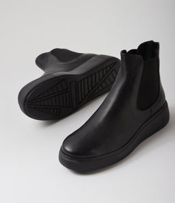YENZEL DJ BLACK BLACK SOLE LEATHER