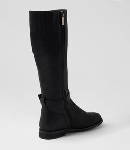 YASHLEY DJ BLACK BLACK HEEL TUMBLE NUBUCK