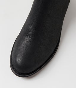 YASHLEY DJ BLACK BLACK HEEL TUMBLE NUBUCK