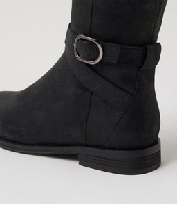YASHLEY DJ BLACK BLACK HEEL TUMBLE NUBUCK