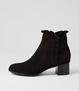 YEBBY DJ BLACK BLACK HEEL SUEDE