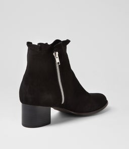 YEBBY DJ BLACK BLACK HEEL SUEDE