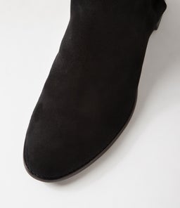 YEBBY DJ BLACK BLACK HEEL SUEDE