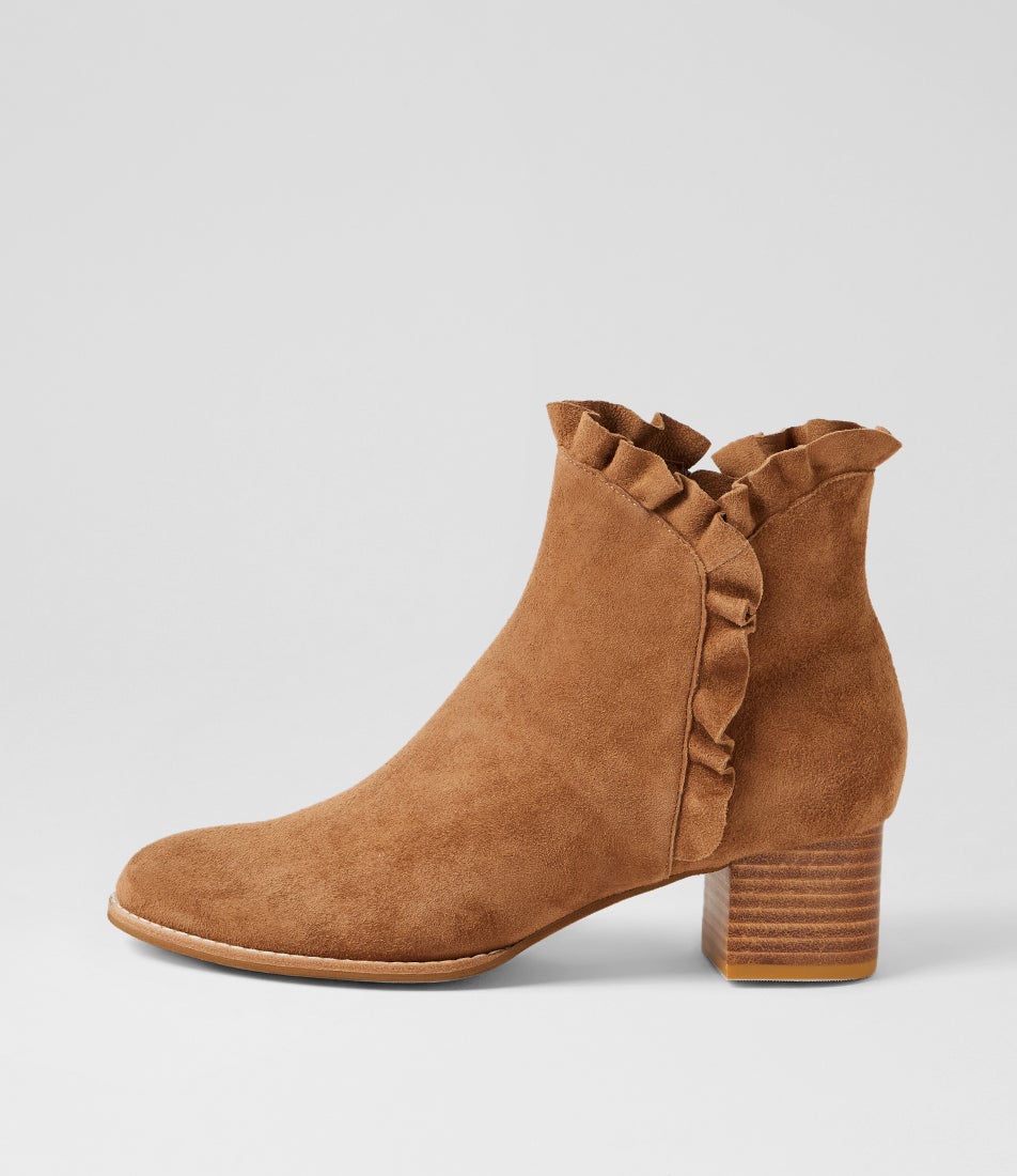 Yebby Light Choc Suede Ankle Boots