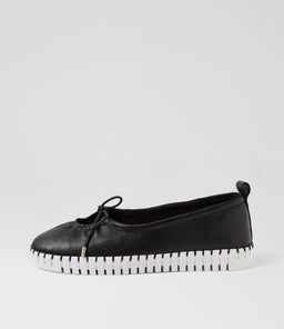 HALIMAS DJ BLACK WHITE SOLE LEATHER