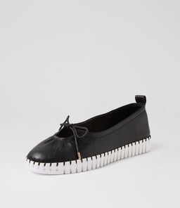HALIMAS DJ BLACK WHITE SOLE LEATHER