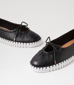 HALIMAS DJ BLACK WHITE SOLE LEATHER