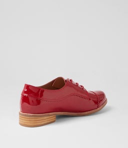 LEEZES DJ DK RED DK RED PATENT LEATHER