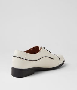 LEEZES DJ IVORY BLACK LEATHER