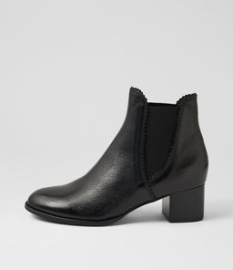 YIMMY DJ BLACK BLACK HEEL LEATHER