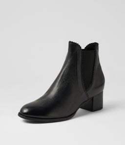 YIMMY DJ BLACK BLACK HEEL LEATHER