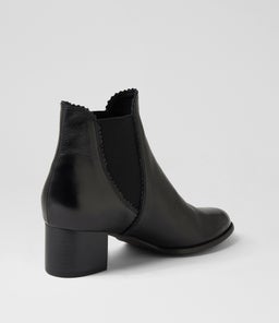 YIMMY DJ BLACK BLACK HEEL LEATHER