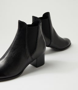 YIMMY DJ BLACK BLACK HEEL LEATHER
