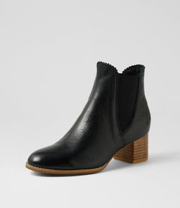 YIMMY DJ BLACK NATURAL HEEL LEATHER
