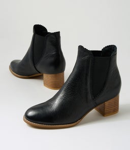 YIMMY DJ BLACK NATURAL HEEL LEATHER