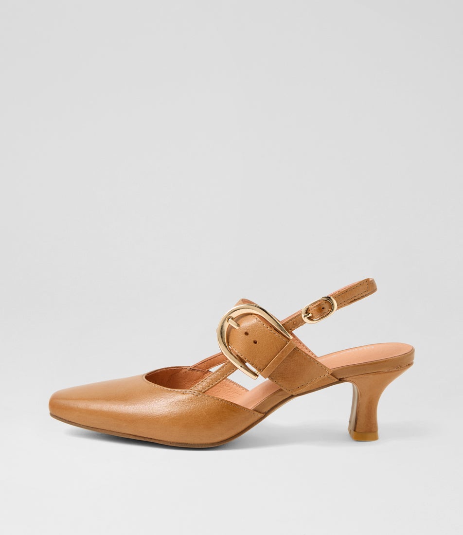 Crow Tan Leather Heels