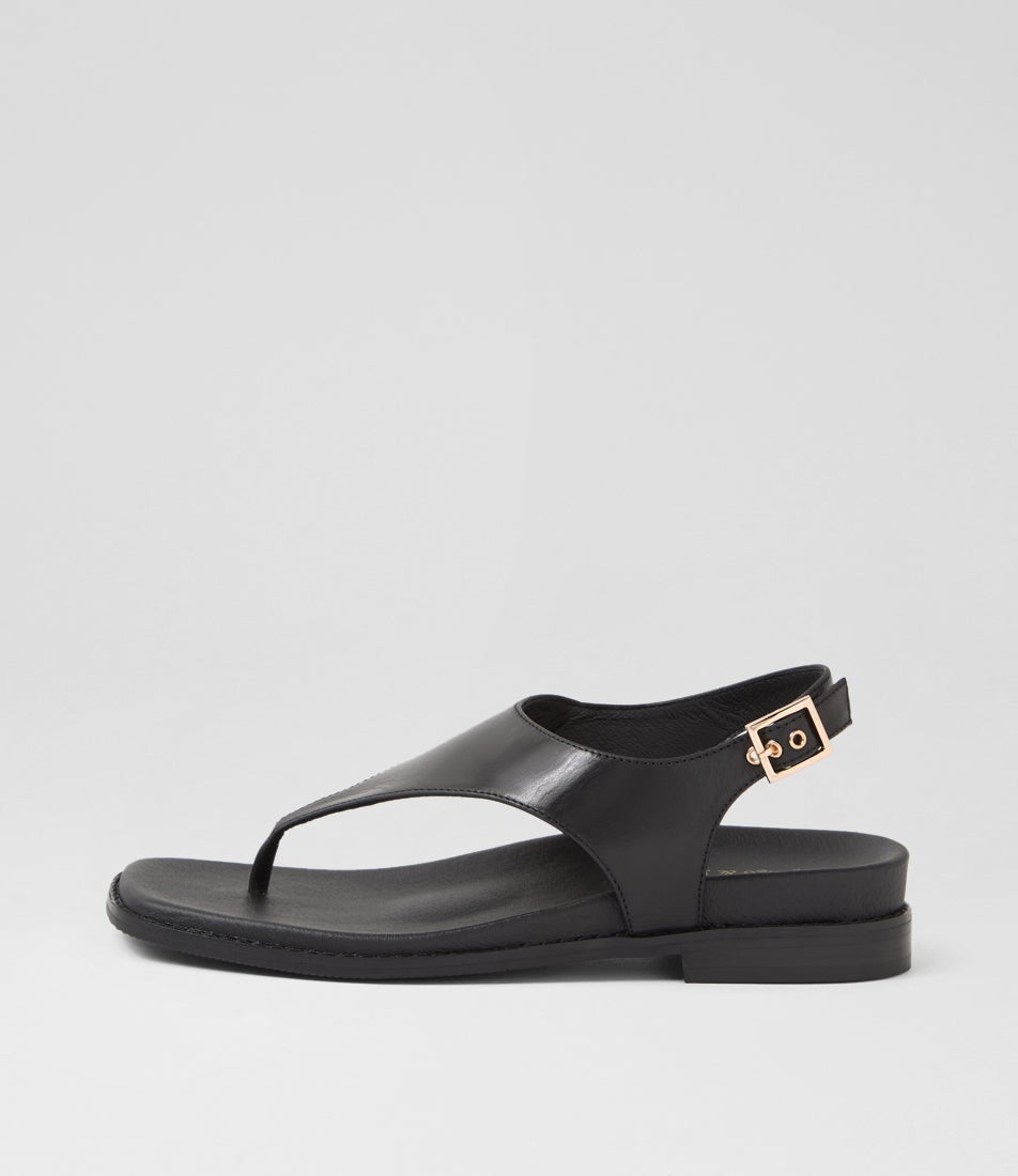 Enyo Black Leather Sandals Enyo Black Leather Sandals