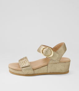 Farrin Old Gold Leather Sandals Farrin Old Gold Leather Sandals