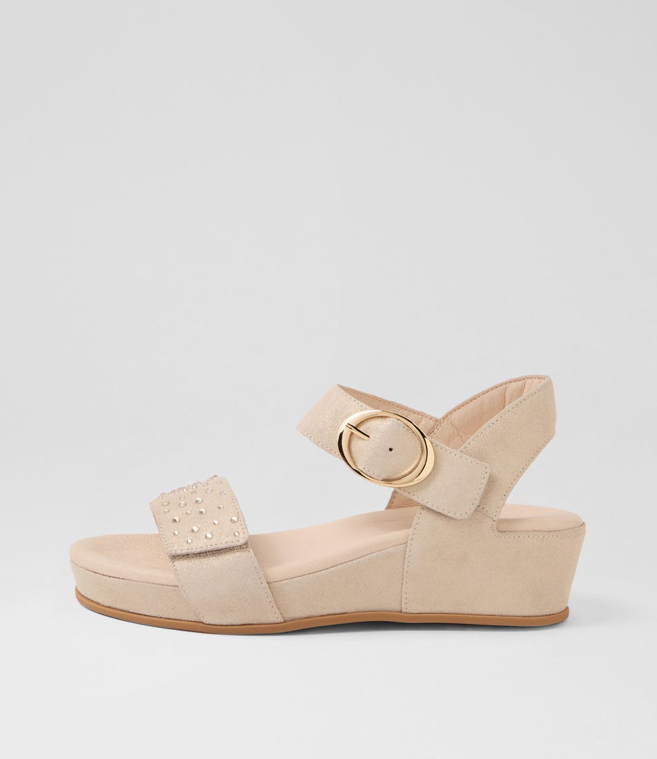 Farrin Nude Leather Sandals