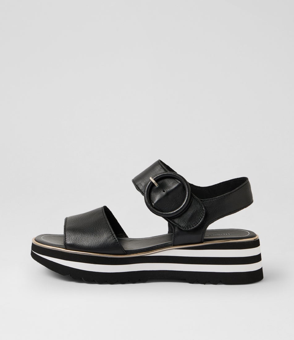 Harlows Black Leather Sandals
