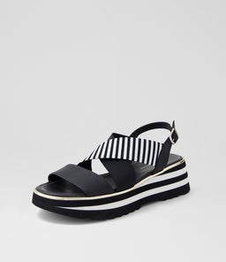 HUNTERS DJ BLACK BLACK&WHITE LEATHER ELASTIC