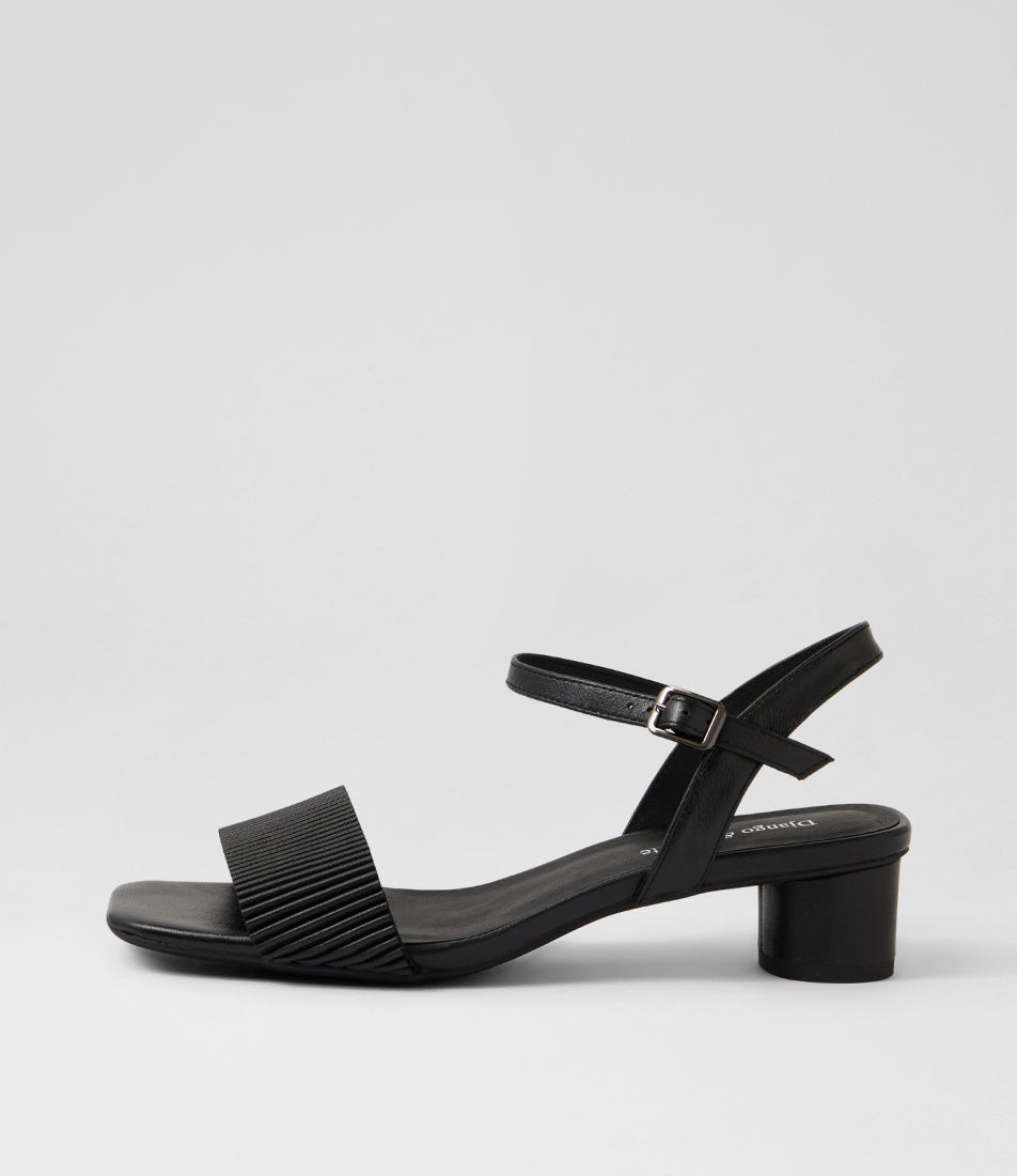 Hanita Black Leather Sandals Hanita Black Leather Sandals