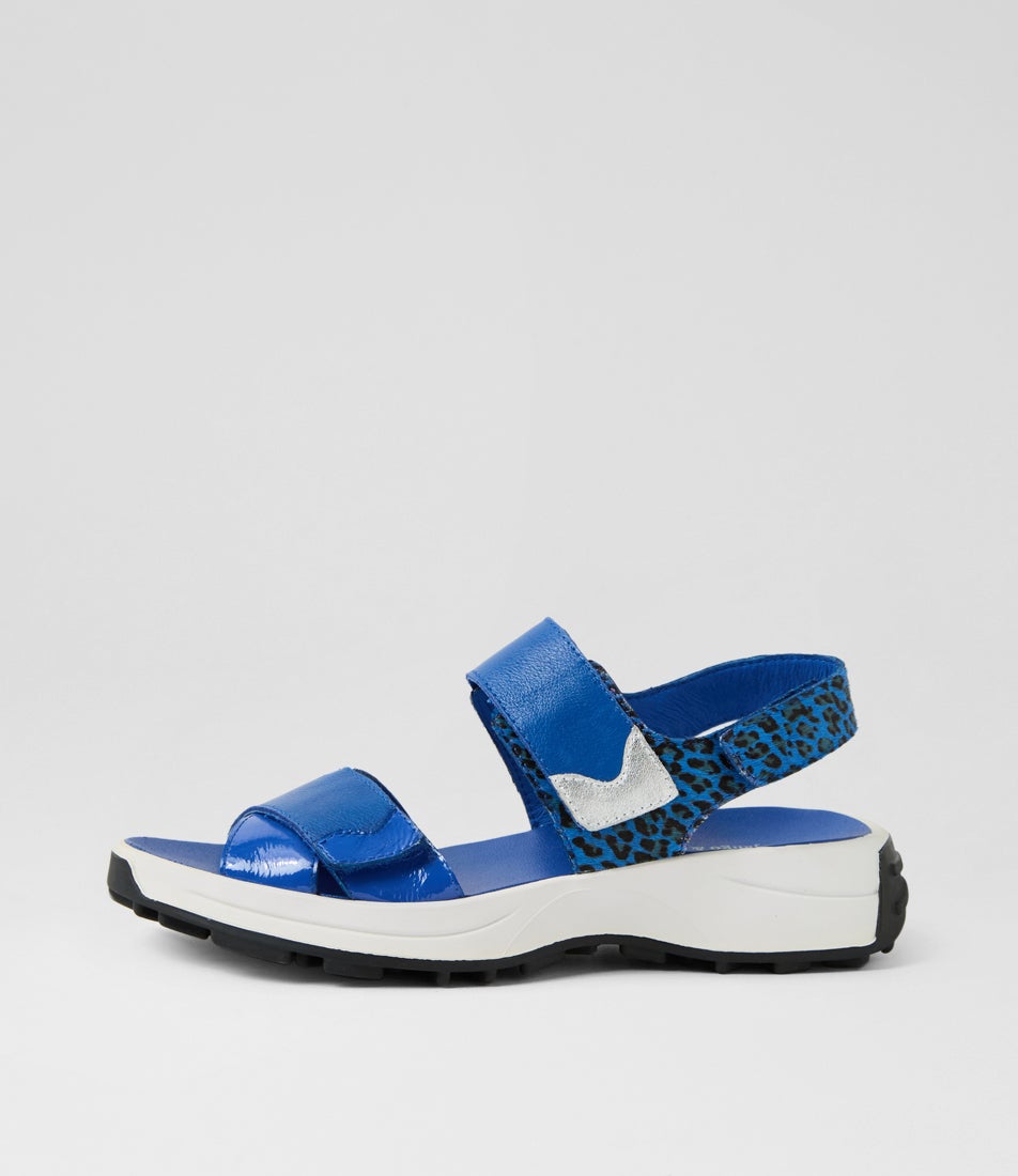 Katiel Cobalt Multi Leather Sandals Katiel Cobalt Multi Leather Sandals