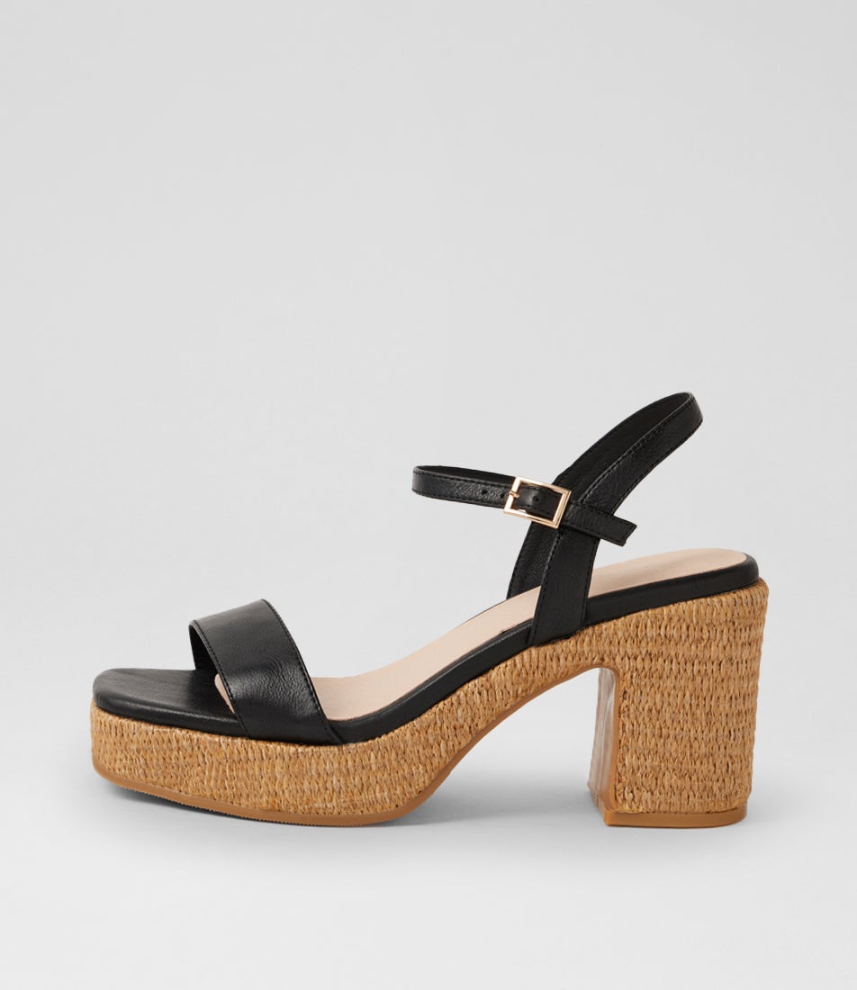 Kellow Black Natural Leather Sandals Kellow Black Natural Leather Sandals