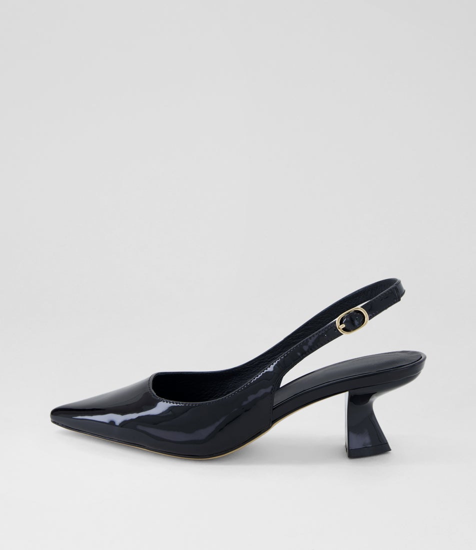 Linly Black Patent Leather Heels