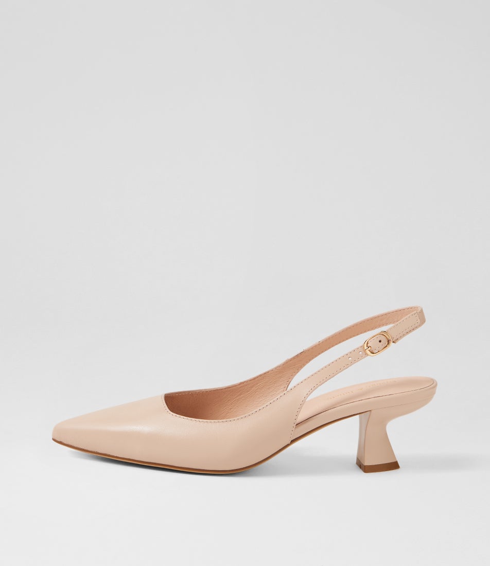 Linly Nude Leather Heels