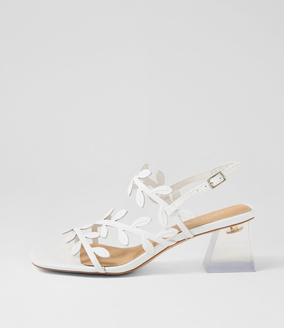Morine White Leather Sandals Morine White Leather Sandals