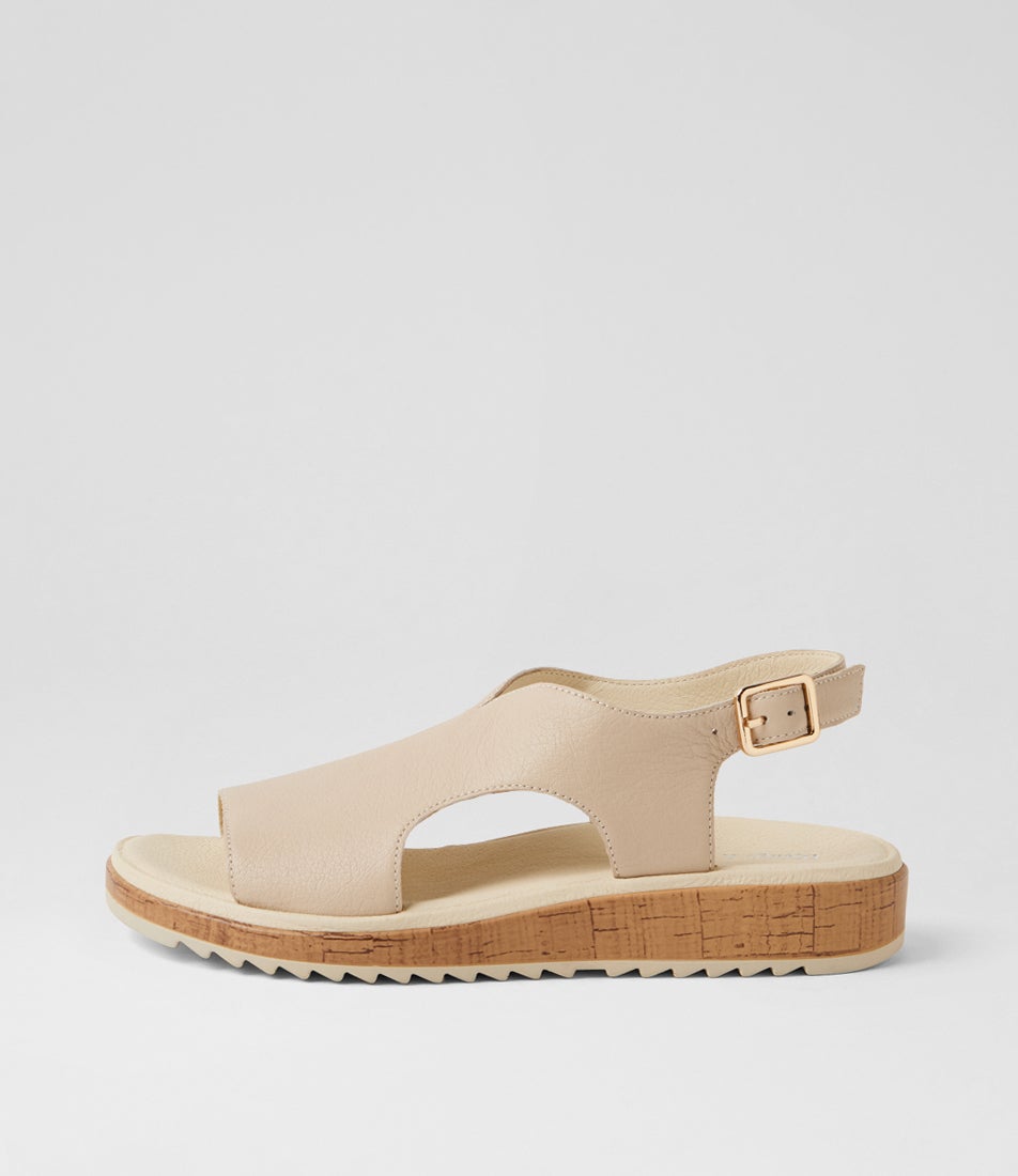Olingos Vanilla Almond Leather Sandals