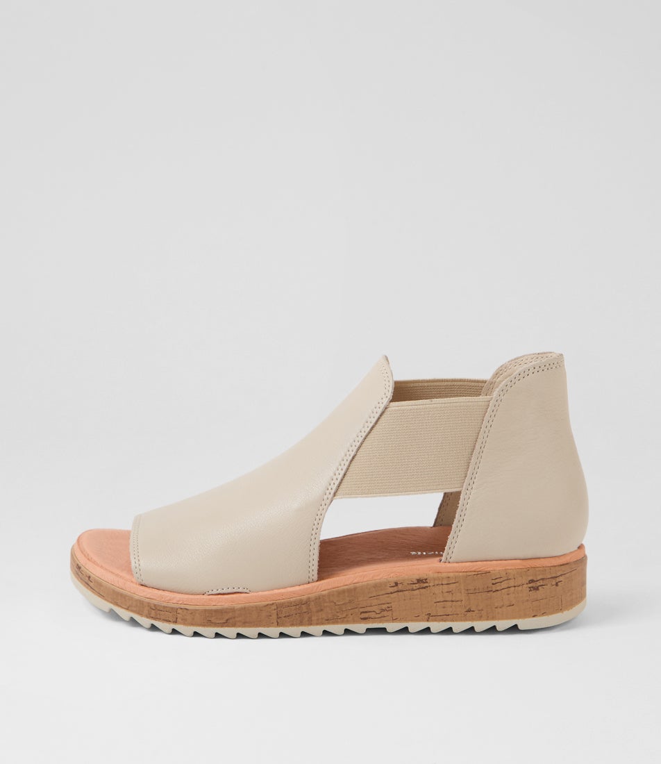 Oddat Vanilla Almond Leather Sandals Oddat Vanilla Almond Leather Sandals