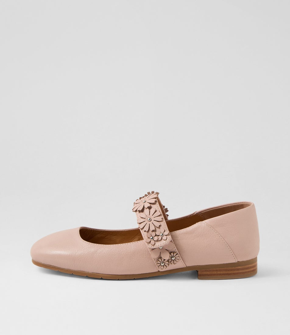 Pheasant Rose Leather Flat Shoes Pheasant Rose Leather Flat Shoes