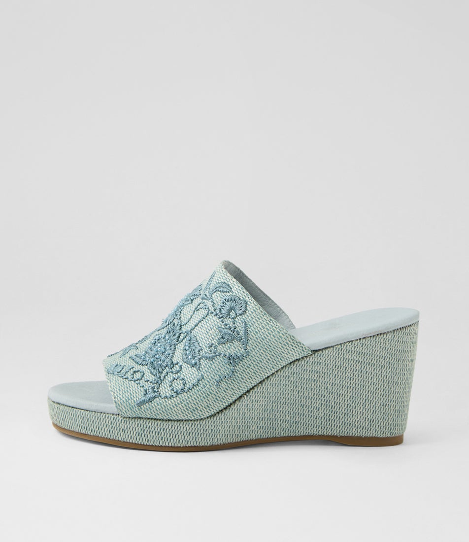 Pixiel Denim Fabric Sandals
