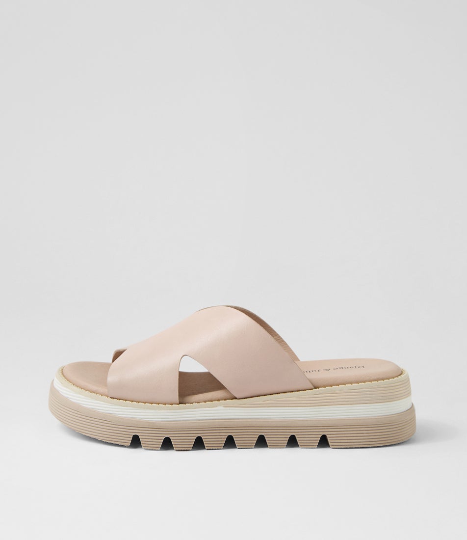 Suki Almond Leather Slides Suki Almond Leather Slides