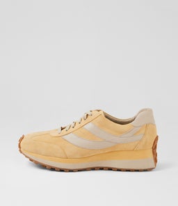 Sheryls Butter Almond Suede Leather Sneakers Sheryls Butter Almond Suede Leather Sneakers
