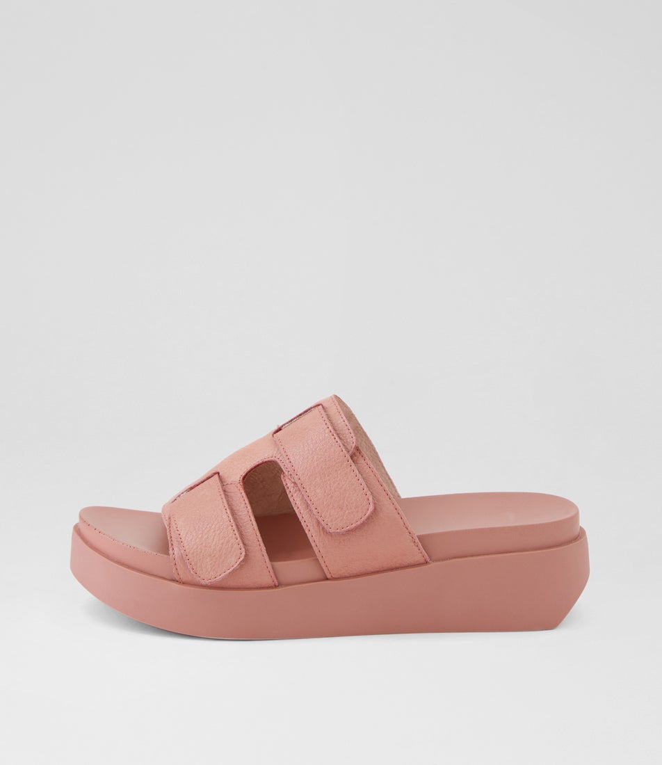 Scarlett Dark Rose Tumble Leather Slides Scarlett Dark Rose Tumble Leather Slides