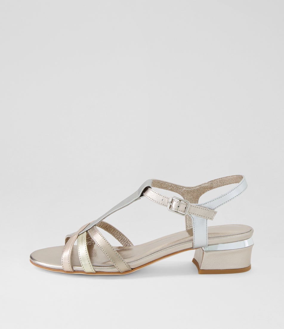 Tangots Metallic Multi Leather Sandals Tangots Metallic Multi Leather Sandals