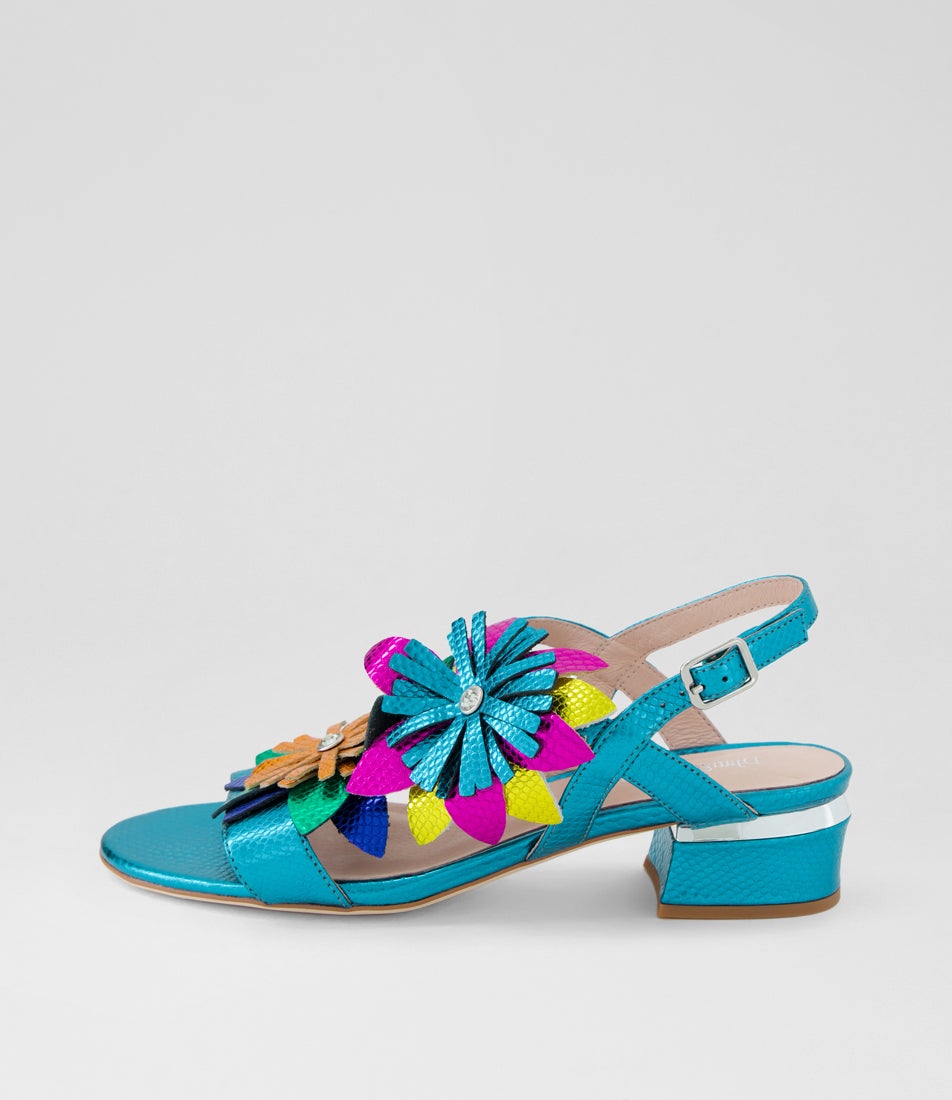Tabbett Aqua Multi Leather Sandals