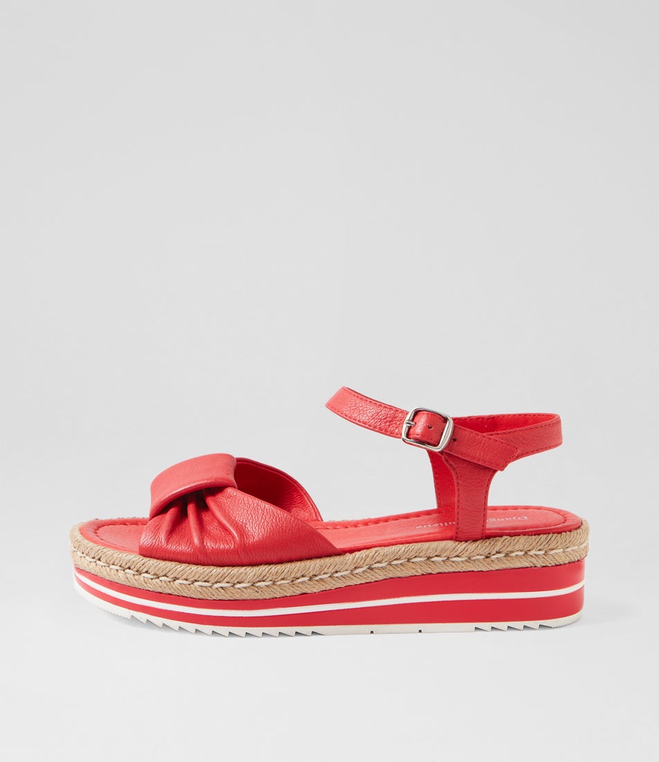 Armon Red Leather Sandals