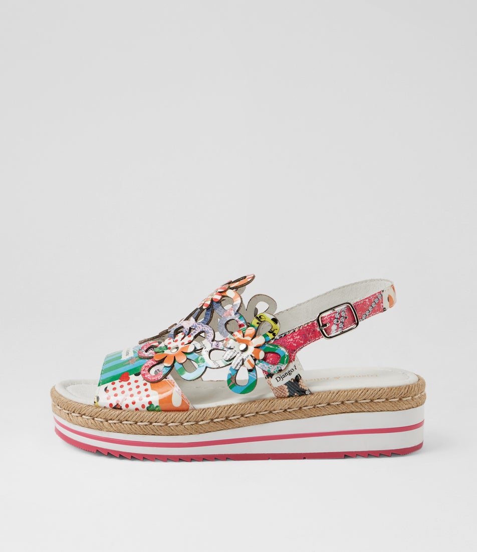 Aldo Collage 2 Print Patent Leather Sandals